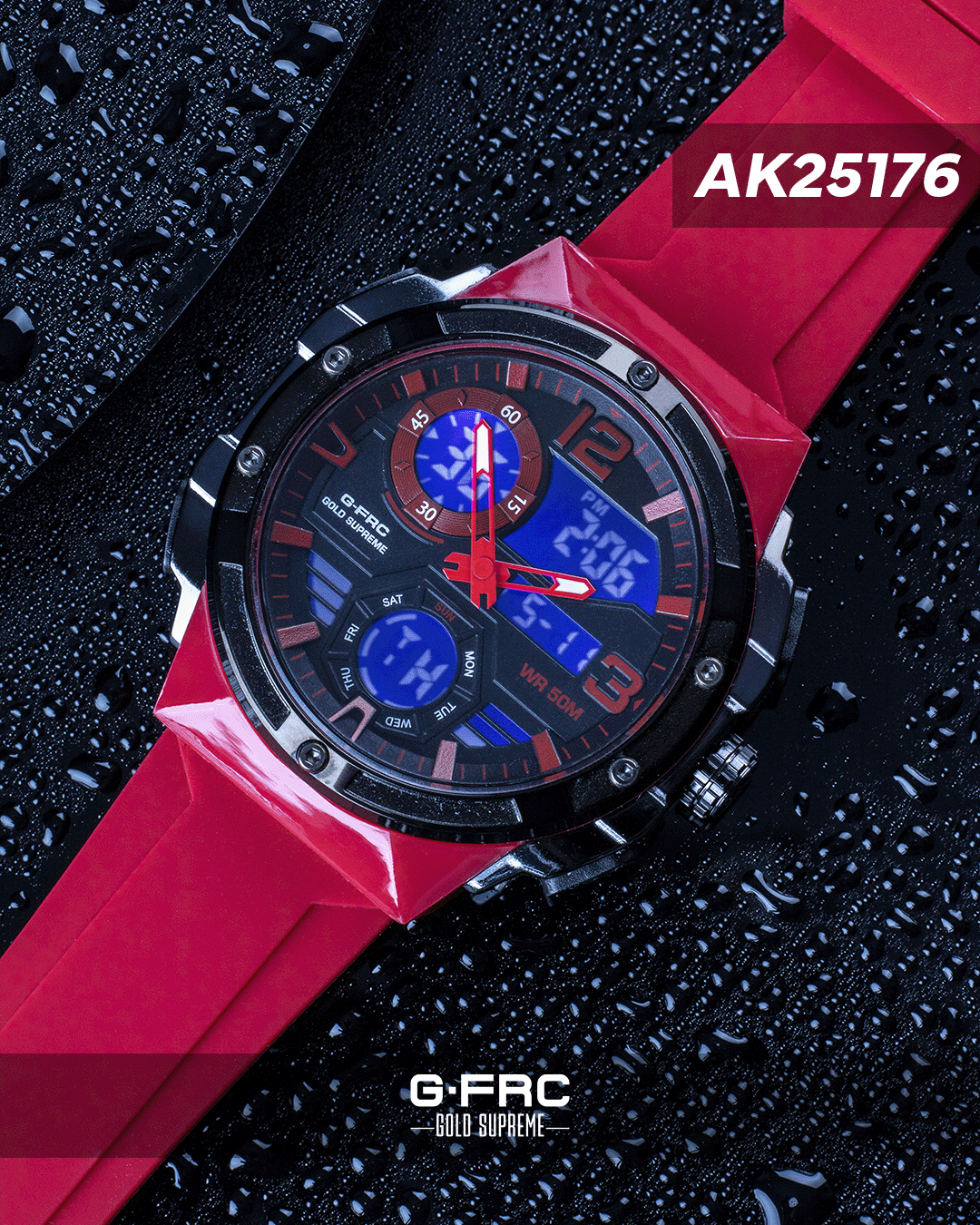 Reloj G-FORCE GOLD AK25176 Caja y Pulso en Resina para hombre
