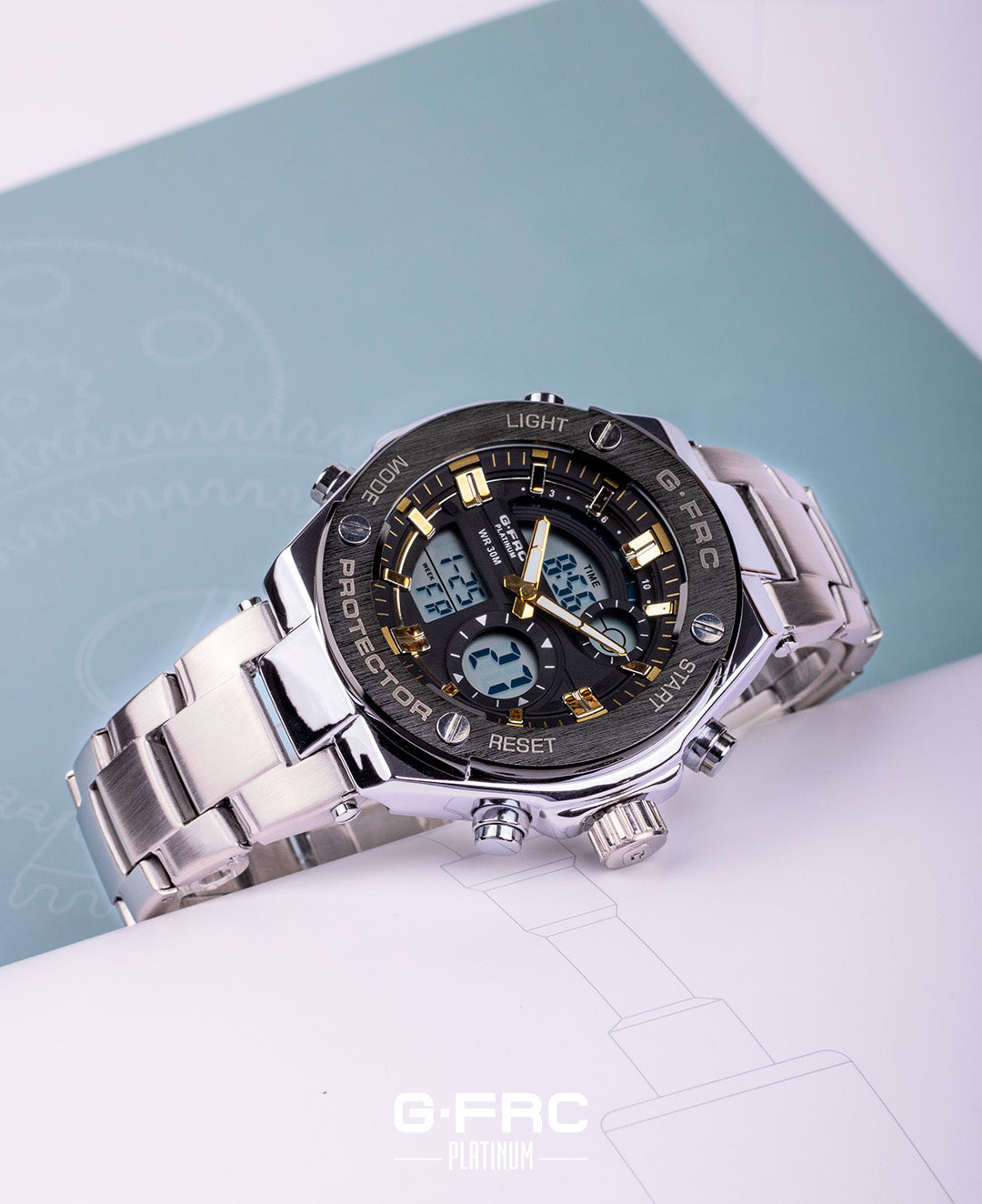 Reloj G-FORCE PLATINUM AL167 pulso metálico para hombre