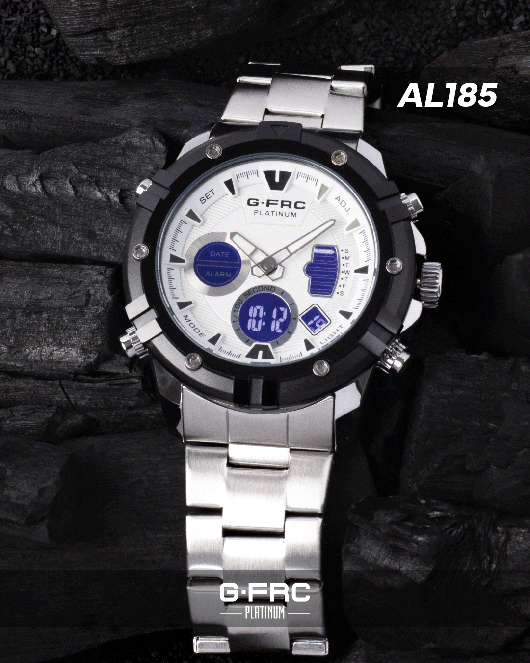 Reloj G-FORCE PLATINUM AL185 pulso metálico para hombre