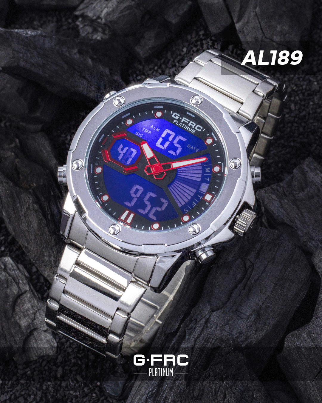 Reloj G-FORCE PLATINUM AL189 pulso metálico para hombre