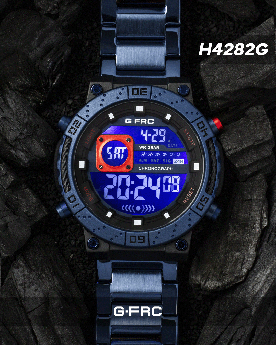 Reloj G-FORCE H4282G digital pulso en acero para hombre