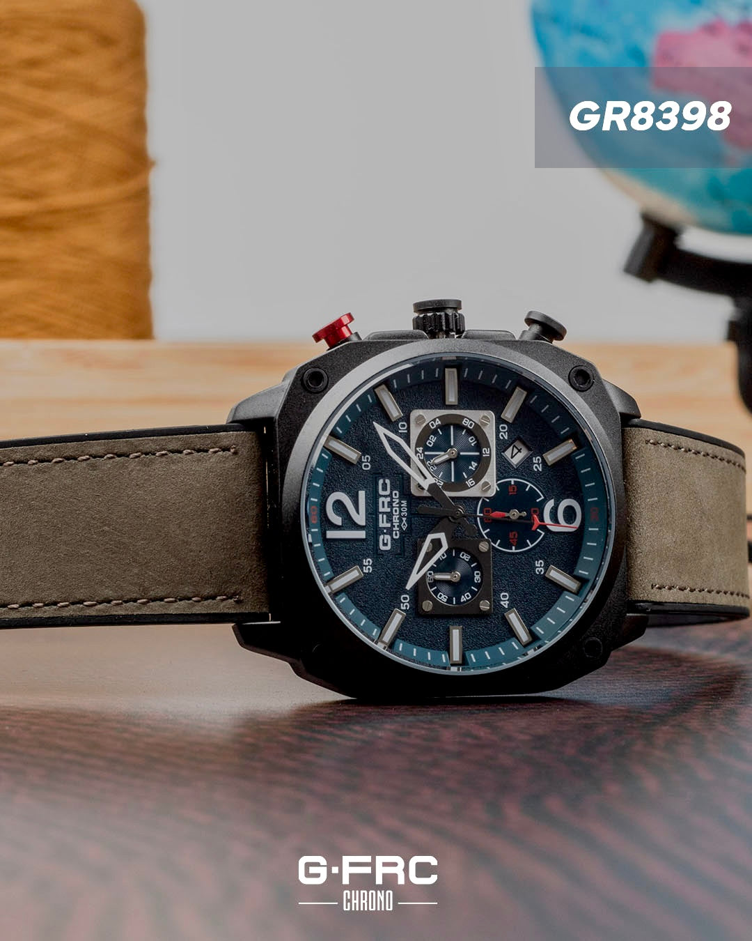 Reloj G-FORCE CHRONO GR8398 Pulso en Silicona y cuero para hombre