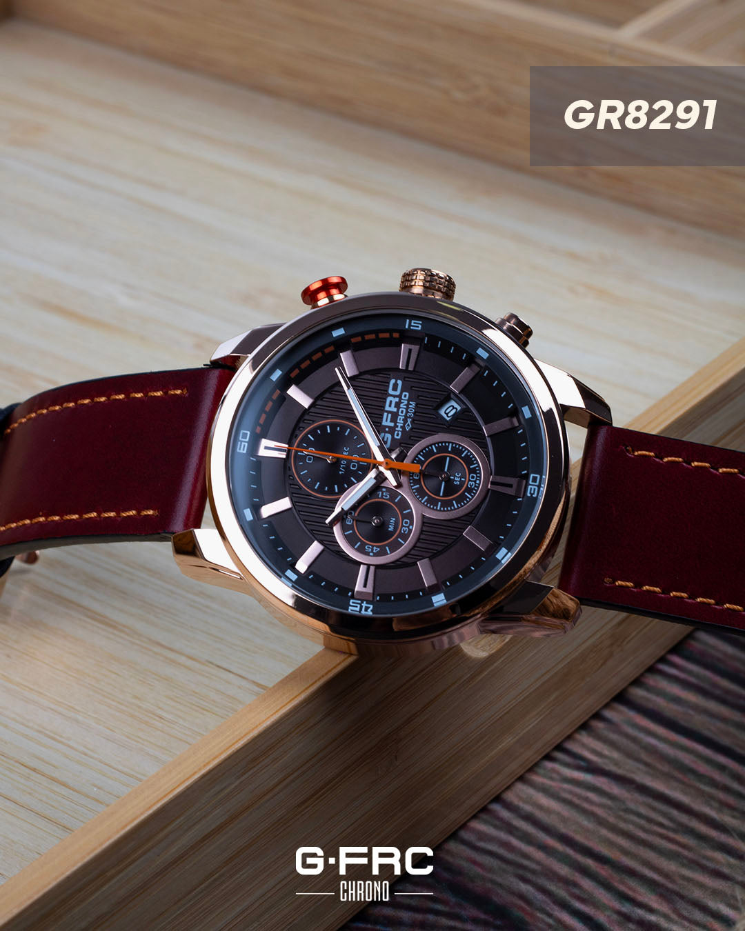 Reloj G-FORCE CHRONO GR8291 Pulso en Cuero para hombre