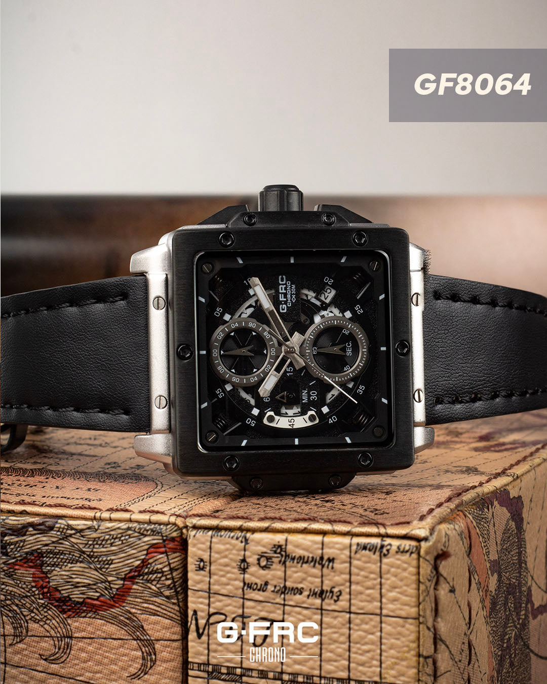 Reloj G-FORCE CHRONO GF8064 Pulso en Cuero para hombre