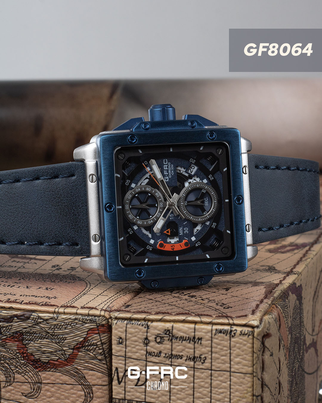 Reloj G-FORCE CHRONO GF8064 Pulso en Cuero para hombre