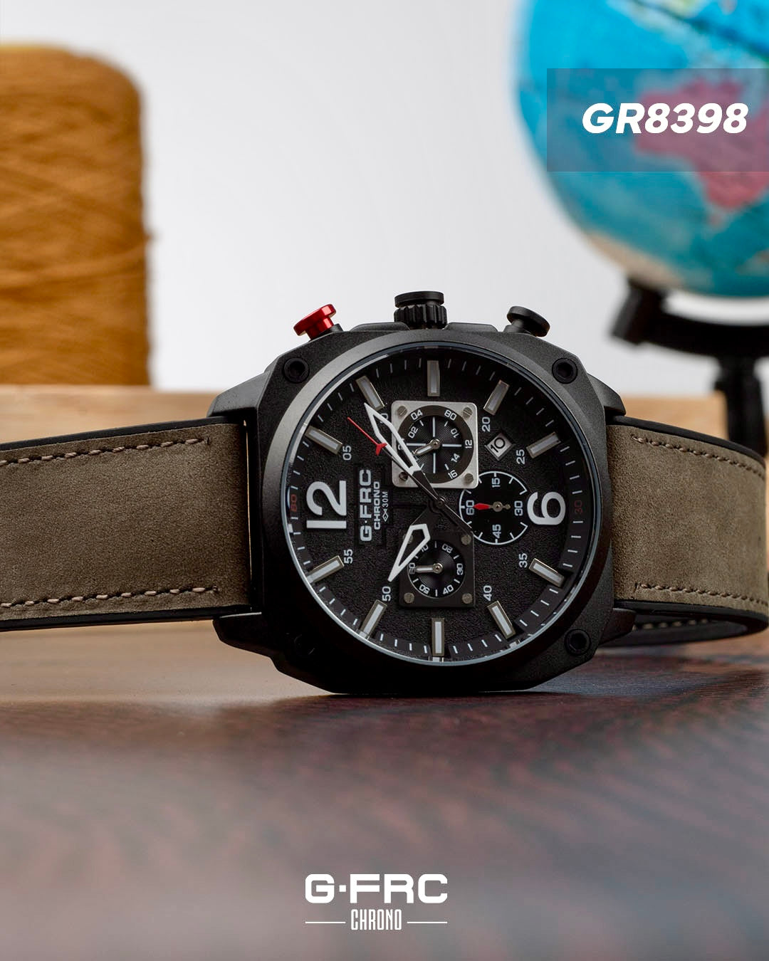 Reloj G-FORCE CHRONO GR8398 Pulso en Silicona y cuero para hombre