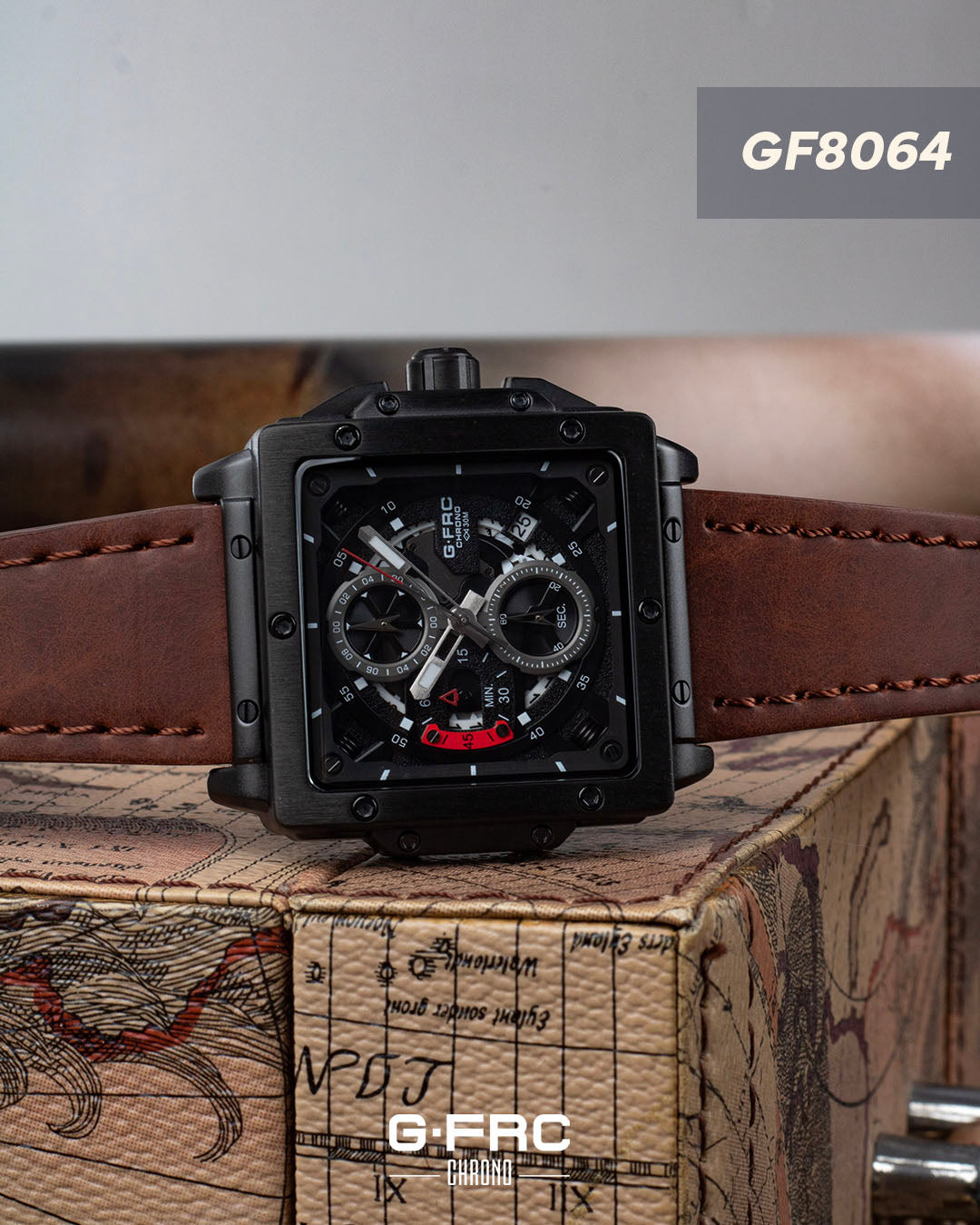 Reloj G-FORCE CHRONO GF8064 Pulso en Cuero para hombre