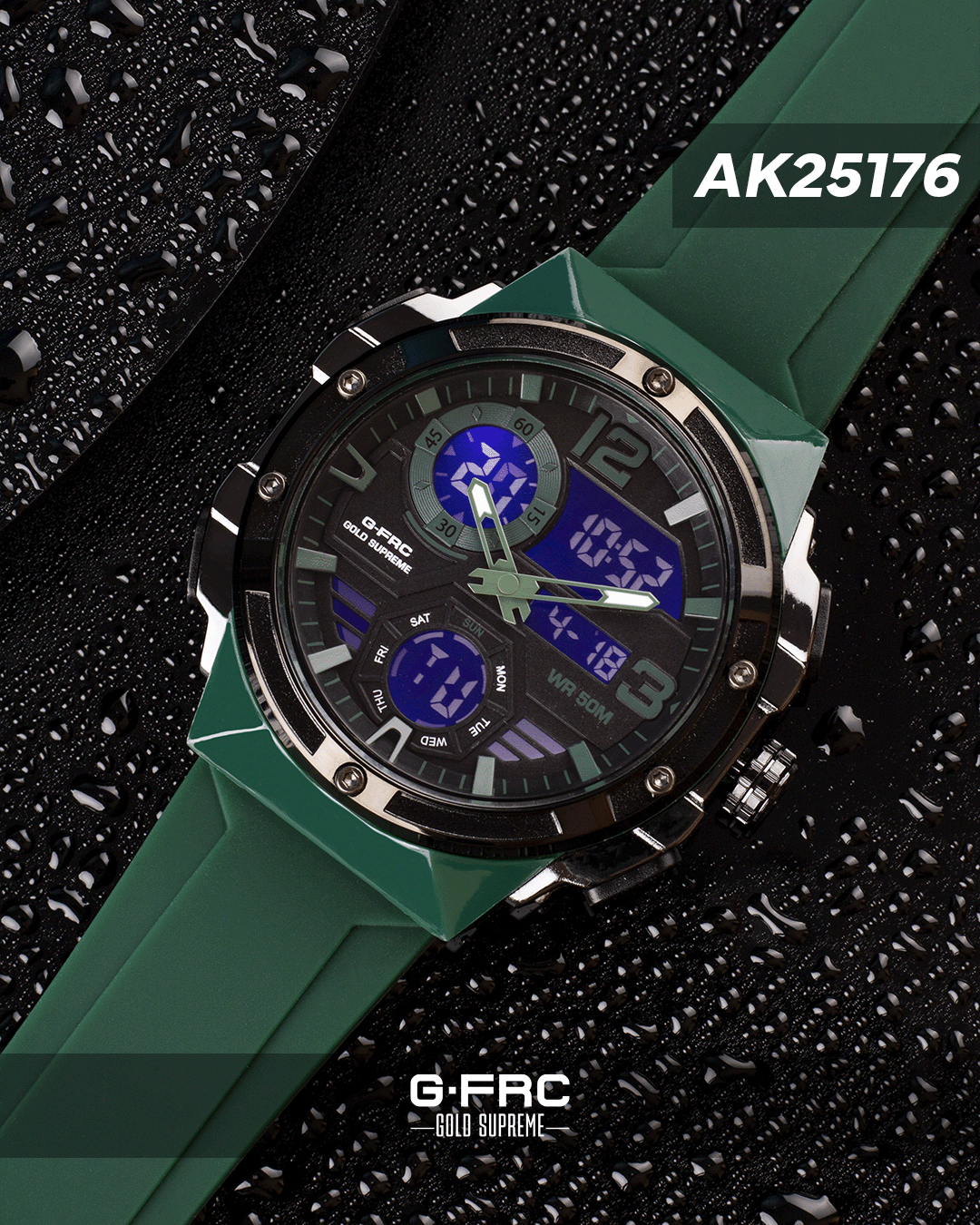 Reloj G-FORCE GOLD AK25176 Caja y Pulso en Resina para hombre
