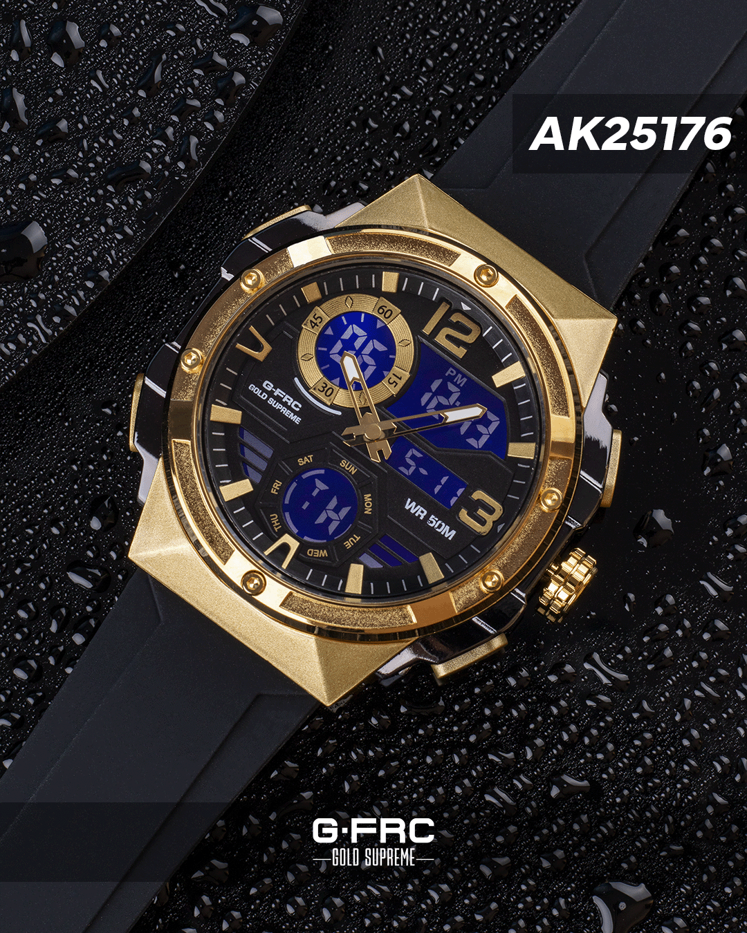 Reloj G-FORCE GOLD AK25176 Caja y Pulso en Resina para hombre