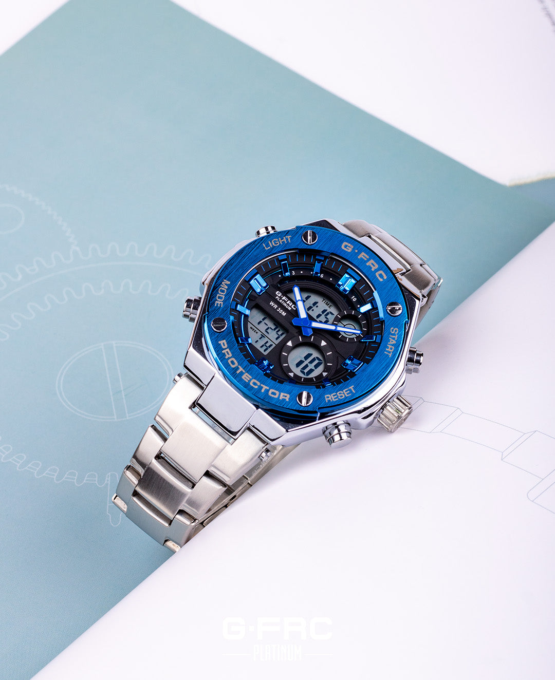 Reloj G-FORCE PLATINUM AL167 pulso metálico para hombre