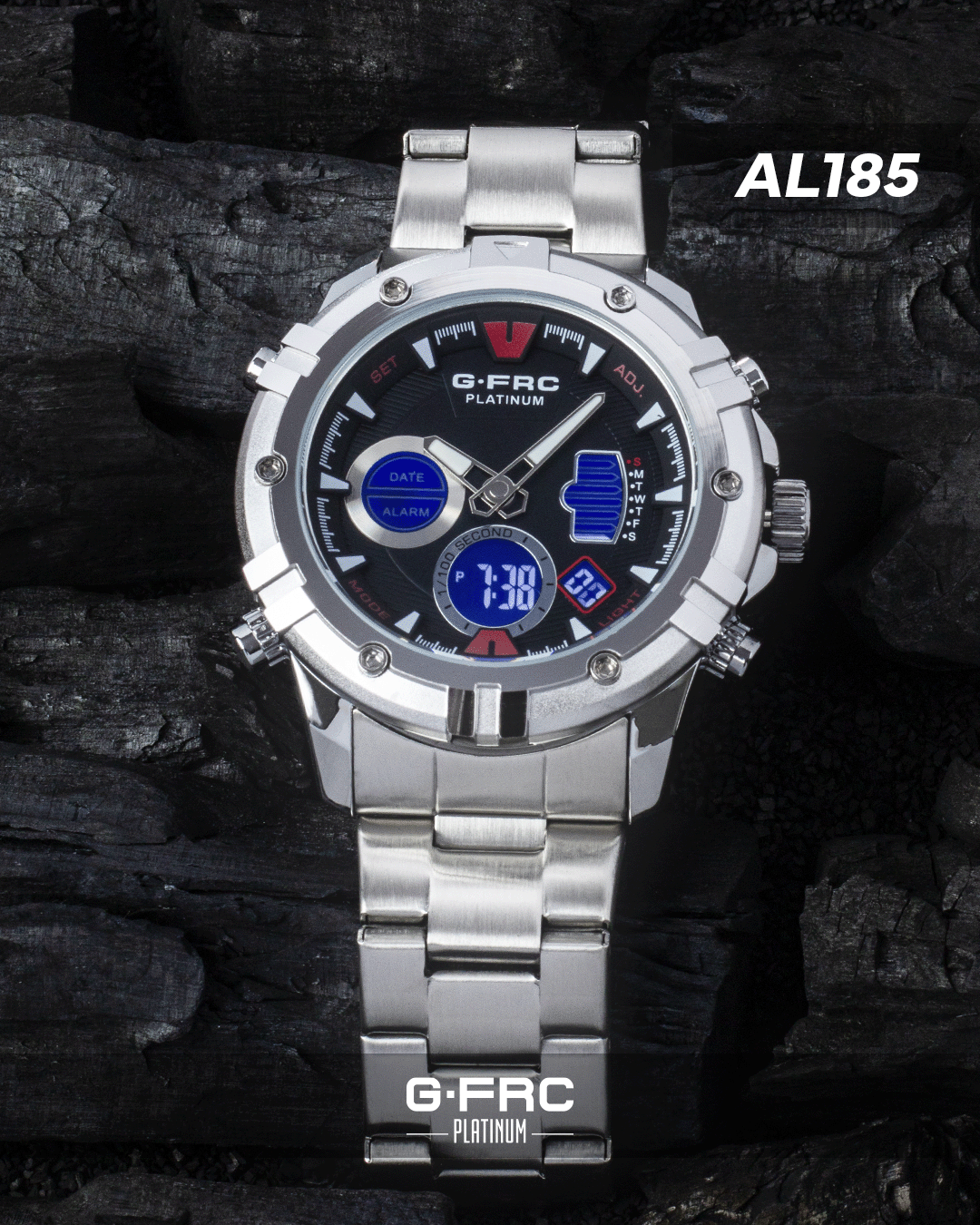 Reloj G-FORCE PLATINUM AL185 pulso metálico para hombre