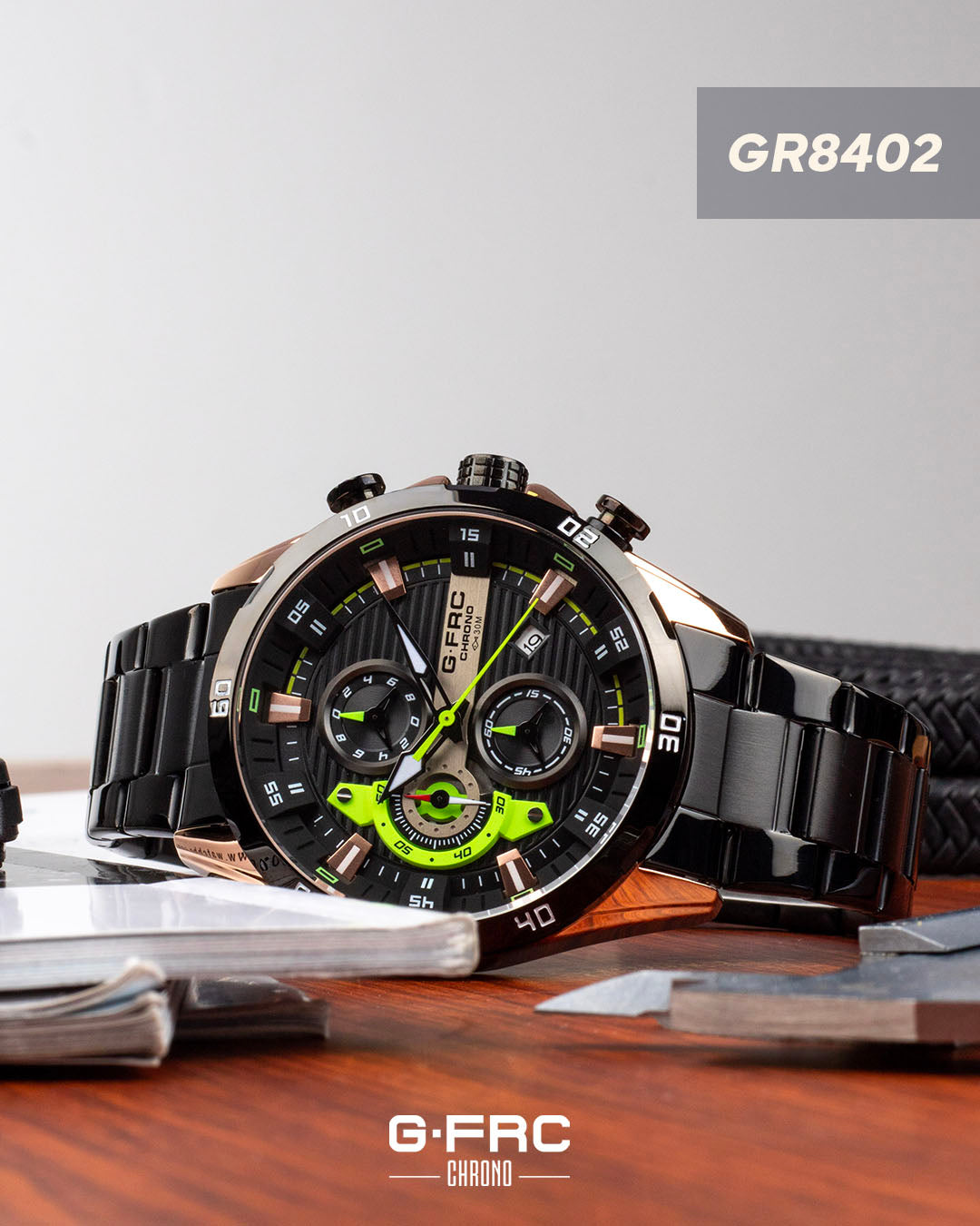 Reloj G-FORCE CHRONO GR8402 Pulso en Acero Inoxidable para hombre