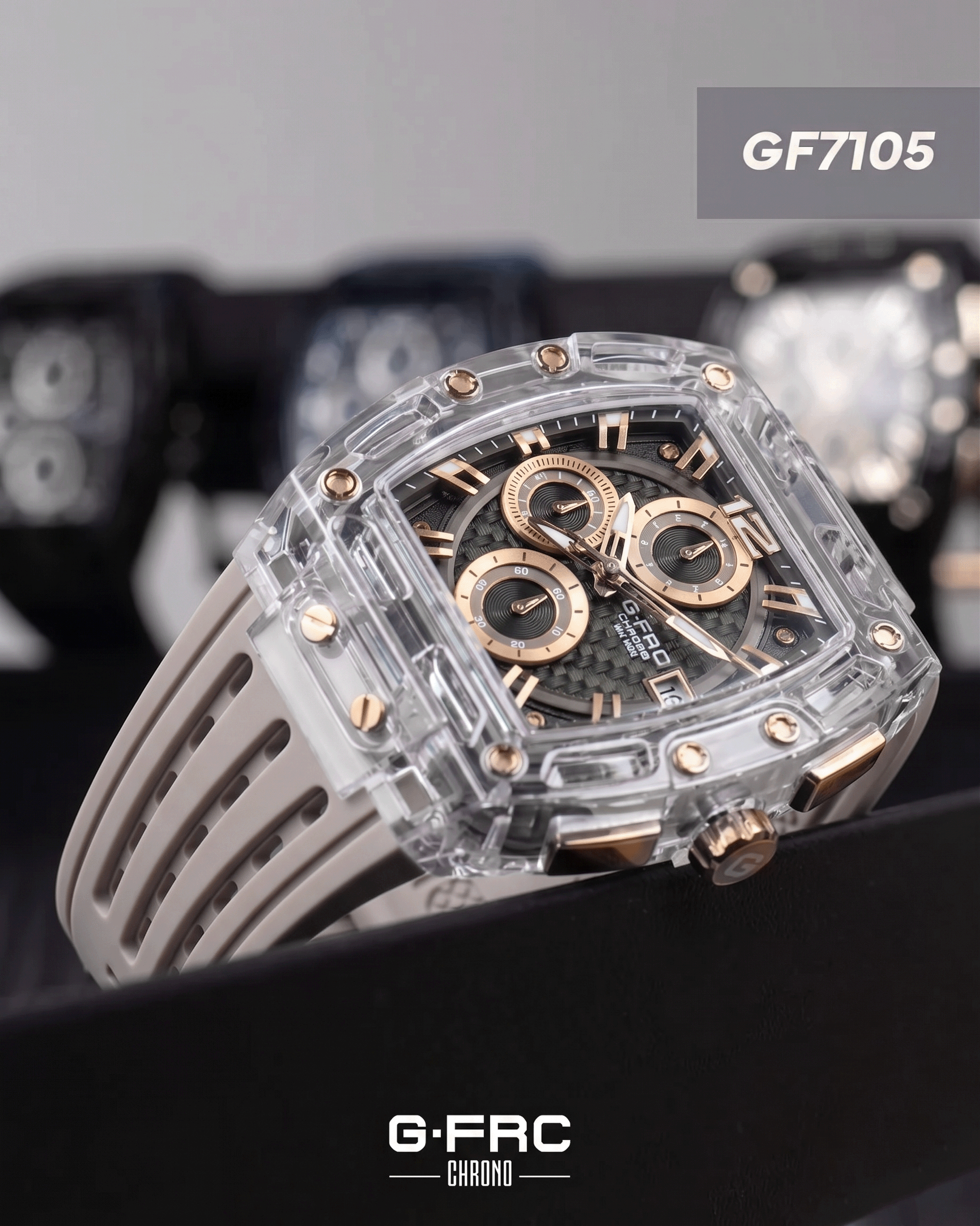 Reloj G-FORCE CHRONO GF7105 Pulso en Silicona para hombre