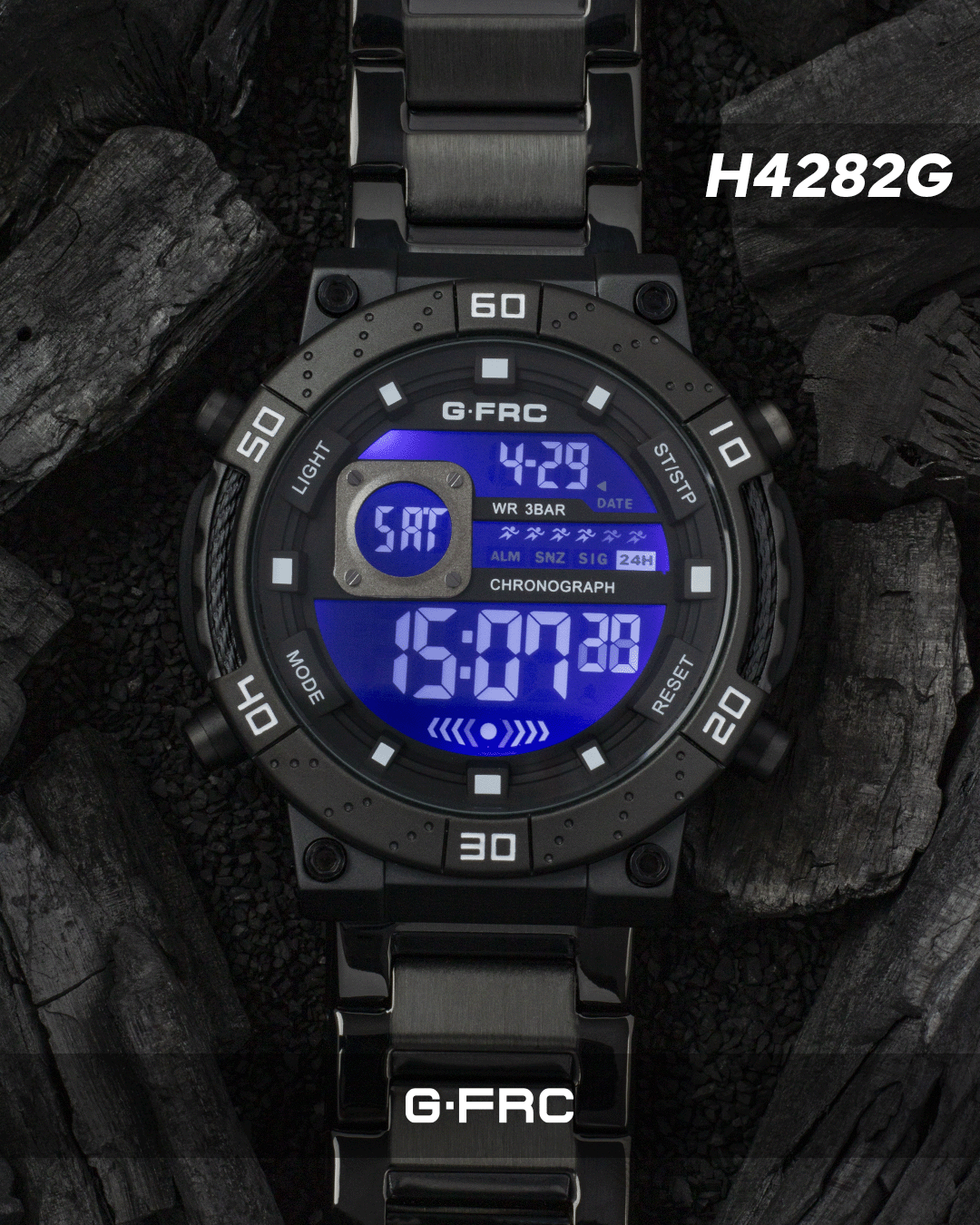 Reloj G-FORCE H4282G digital pulso en acero para hombre